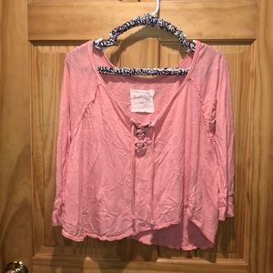 Free People mid length sleeve top